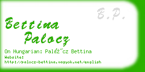 bettina palocz business card